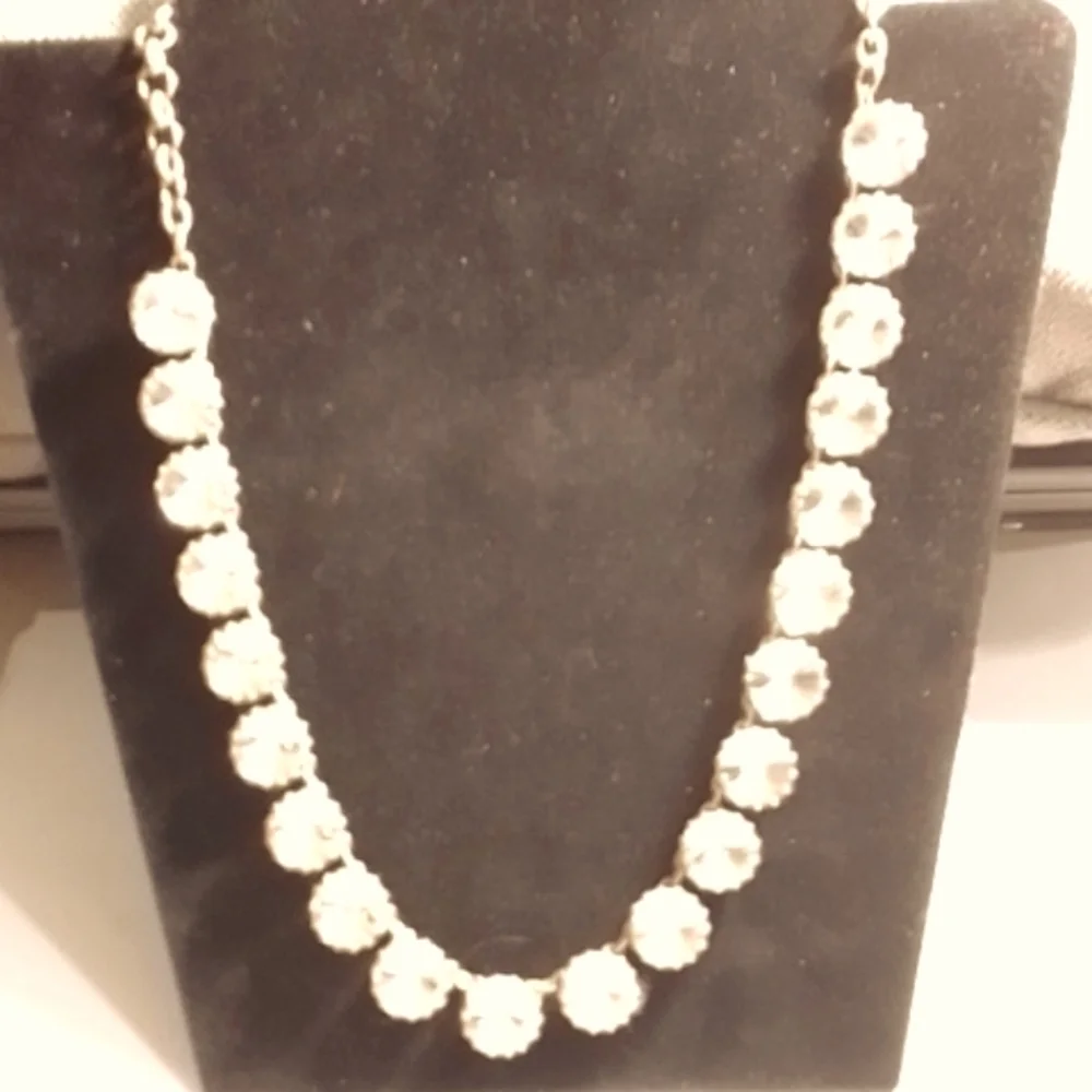 J Crew Rhinestone And Gold Tone Necklace - Picture 2 of 5